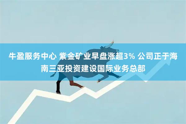 牛盈服务中心 紫金矿业早盘涨超3% 公司正于海南三亚投资建设国际业务总部